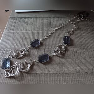 Chic Silver and Black Necklace